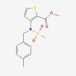 Methyl 3-{N-[(4-methylphenyl)methyl]methanesulfonamido}thiophene-2-carboxylate