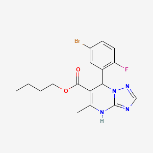 Butyl 7-(5-bromo-2-fluorophenyl)-5-methyl-4,7-dihydro[1,2,4]triazolo[1,5-a]pyrimidine-6-carboxylate