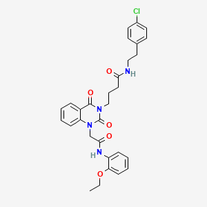 N-[2-(4-chlorophenyl)ethyl]-4-[1-{2-[(2-ethoxyphenyl)amino]-2-oxoethyl}-2,4-dioxo-1,4-dihydroquinazolin-3(2H)-yl]butanamide