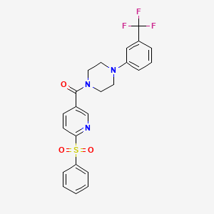 [6-(Phenylsulfonyl)pyridin-3-yl]{4-[3-(trifluoromethyl)phenyl]piperazin-1-yl}methanone