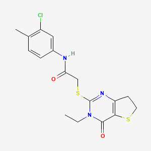 N-(3-Chloro-4-methylphenyl)-2-({3-ethyl-4-oxo-3H,4H,6H,7H-thieno[3,2-D]pyrimidin-2-YL}sulfanyl)acetamide