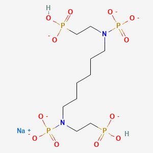 B1143820 Hexasodium dihydrogen (hexamethylenebis(nitrilodimethylene))tetraphosphonate CAS No. 15046-78-3