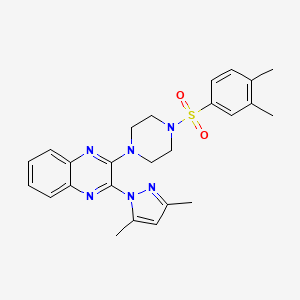 2-{4-[(3,4-dimethylphenyl)sulfonyl]piperazin-1-yl}-3-(3,5-dimethyl-1H-pyrazol-1-yl)quinoxaline