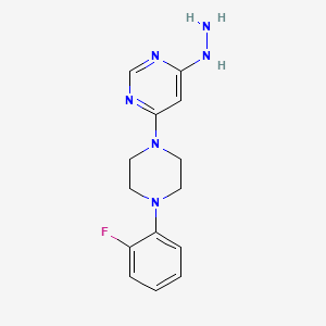 4-[4-(2-Fluorophenyl)piperazin-1-yl]-6-hydrazinylpyrimidine