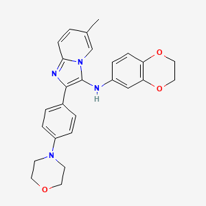 N-(2,3-dihydro-1,4-benzodioxin-6-yl)-6-methyl-2-[4-(morpholin-4-yl)phenyl]imidazo[1,2-a]pyridin-3-amine