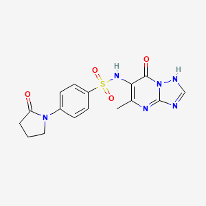 N-(7-hydroxy-5-methyl[1,2,4]triazolo[1,5-a]pyrimidin-6-yl)-4-(2-oxopyrrolidin-1-yl)benzenesulfonamide