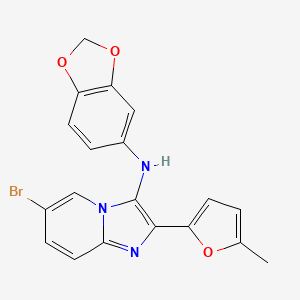 N-(1,3-benzodioxol-5-yl)-6-bromo-2-(5-methylfuran-2-yl)imidazo[1,2-a]pyridin-3-amine