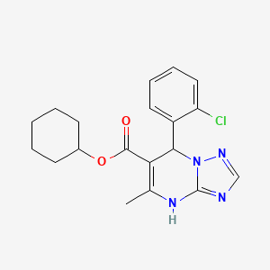 Cyclohexyl 7-(2-chlorophenyl)-5-methyl-4,7-dihydro[1,2,4]triazolo[1,5-a]pyrimidine-6-carboxylate