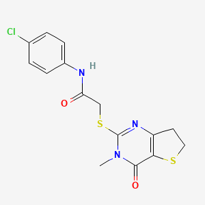 N-(4-Chlorophenyl)-2-({3-methyl-4-oxo-3H,4H,6H,7H-thieno[3,2-D]pyrimidin-2-YL}sulfanyl)acetamide