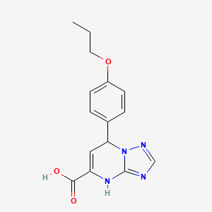 molecular formula C15H16N4O3 B11438292 7-(4-Propoxyphenyl)-4,7-dihydro[1,2,4]triazolo[1,5-a]pyrimidine-5-carboxylic acid 