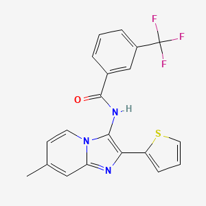 N-[7-Methyl-2-(thiophen-2-YL)imidazo[1,2-A]pyridin-3-YL]-3-(trifluoromethyl)benzamide