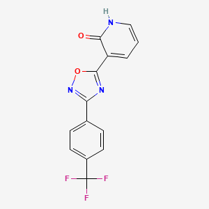 3-(3-(4-(trifluoromethyl)phenyl)-1,2,4-oxadiazol-5-yl)pyridin-2(1H)-one