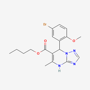 Butyl 7-(5-bromo-2-methoxyphenyl)-5-methyl-4,7-dihydro[1,2,4]triazolo[1,5-a]pyrimidine-6-carboxylate