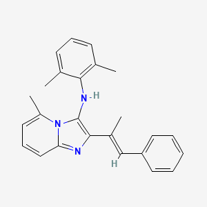 N-(2,6-dimethylphenyl)-5-methyl-2-[(1E)-1-phenylprop-1-en-2-yl]imidazo[1,2-a]pyridin-3-amine