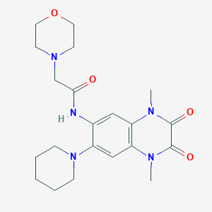 N-[1,4-dimethyl-2,3-dioxo-7-(piperidin-1-yl)-1,2,3,4-tetrahydroquinoxalin-6-yl]-2-(morpholin-4-yl)acetamide