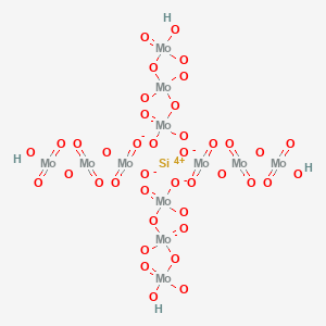 B1143847 Hydroxy-[(oxido(dioxo)molybdenio)oxy-dioxomolybdenio]oxy-dioxomolybdenum;silicon(4+) CAS No. 11089-20-6