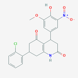 7-(2-chlorophenyl)-4-(4-hydroxy-3-methoxy-5-nitrophenyl)-4,6,7,8-tetrahydroquinoline-2,5(1H,3H)-dione