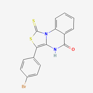 3-(4-bromophenyl)-1-thioxo[1,3]thiazolo[3,4-a]quinazolin-5(4H)-one