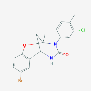 molecular formula C18H16BrClN2O2 B11438480 8-bromo-3-(3-chloro-4-methylphenyl)-2-methyl-2,3,5,6-tetrahydro-4H-2,6-methano-1,3,5-benzoxadiazocin-4-one 