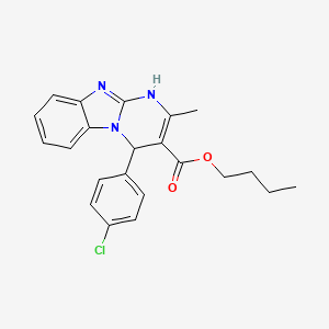 Butyl 4-(4-chlorophenyl)-2-methyl-1,4-dihydropyrimido[1,2-a]benzimidazole-3-carboxylate