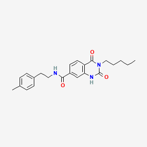 molecular formula C23H27N3O3 B11438492 N-(4-methylphenethyl)-2,4-dioxo-3-pentyl-1,2,3,4-tetrahydroquinazoline-7-carboxamide 