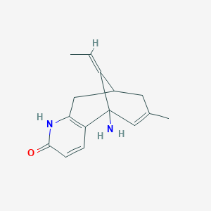 molecular formula C15H18N2O B1143851 (13Z)-1-amino-13-ethylidene-11-methyl-6-azatricyclo[7.3.1.02,7]trideca-2(7),3,11-trien-5-one CAS No. 116-28-9