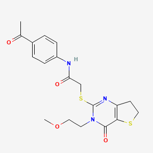 N-(4-acetylphenyl)-2-((3-(2-methoxyethyl)-4-oxo-3,4,6,7-tetrahydrothieno[3,2-d]pyrimidin-2-yl)thio)acetamide