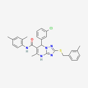 7-(3-chlorophenyl)-N-(2,4-dimethylphenyl)-5-methyl-2-[(3-methylbenzyl)sulfanyl]-4,7-dihydro[1,2,4]triazolo[1,5-a]pyrimidine-6-carboxamide