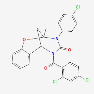 3-(4-chlorophenyl)-5-(2,4-dichlorobenzoyl)-2-methyl-2,3,5,6-tetrahydro-4H-2,6-methano-1,3,5-benzoxadiazocin-4-one