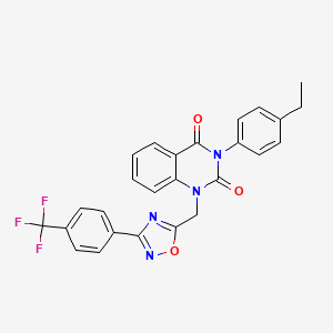 3-(4-ethylphenyl)-1-((3-(4-(trifluoromethyl)phenyl)-1,2,4-oxadiazol-5-yl)methyl)quinazoline-2,4(1H,3H)-dione