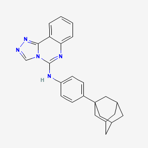 molecular formula C25H25N5 B11438631 N-[4-(Adamantan-1-YL)phenyl]-[1,2,4]triazolo[4,3-C]quinazolin-5-amine 