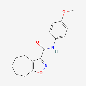 molecular formula C16H18N2O3 B11438661 N-(4-methoxyphenyl)-5,6,7,8-tetrahydro-4H-cyclohepta[d][1,2]oxazole-3-carboxamide 