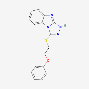 3-[(2-phenoxyethyl)sulfanyl]-9H-[1,2,4]triazolo[4,3-a]benzimidazole