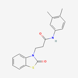 N-(3,4-dimethylphenyl)-3-(2-oxo-2,3-dihydro-1,3-benzothiazol-3-yl)propanamide