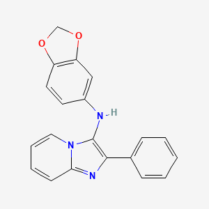 molecular formula C20H15N3O2 B11438694 N-(1,3-benzodioxol-5-yl)-2-phenylimidazo[1,2-a]pyridin-3-amine 