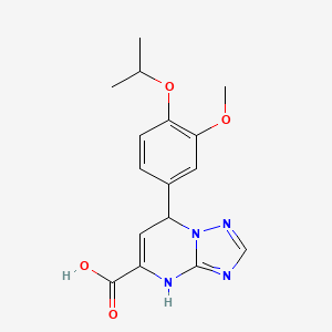 7-[3-Methoxy-4-(propan-2-yloxy)phenyl]-4,7-dihydro[1,2,4]triazolo[1,5-a]pyrimidine-5-carboxylic acid