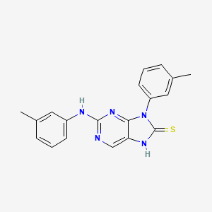 9-(3-methylphenyl)-2-[(3-methylphenyl)amino]-9H-purine-8-thiol