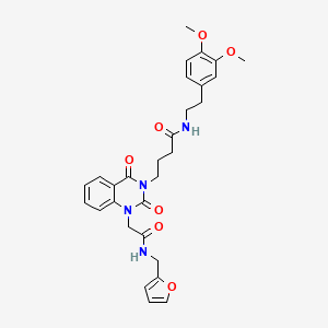 N-[2-(3,4-dimethoxyphenyl)ethyl]-4-[1-({[(furan-2-yl)methyl]carbamoyl}methyl)-2,4-dioxo-1,2,3,4-tetrahydroquinazolin-3-yl]butanamide