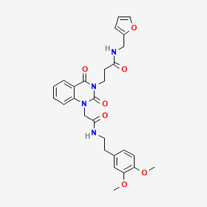 3-[1-({[2-(3,4-dimethoxyphenyl)ethyl]carbamoyl}methyl)-2,4-dioxo-1,2,3,4-tetrahydroquinazolin-3-yl]-N-[(furan-2-yl)methyl]propanamide