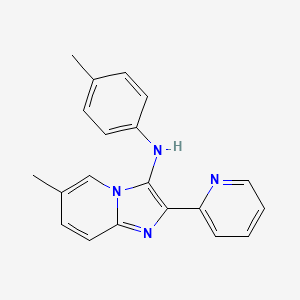 molecular formula C20H18N4 B11438818 6-methyl-N-(4-methylphenyl)-2-(pyridin-2-yl)imidazo[1,2-a]pyridin-3-amine 