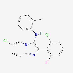 6-chloro-2-(2-chloro-6-fluorophenyl)-N-(2-methylphenyl)imidazo[1,2-a]pyridin-3-amine