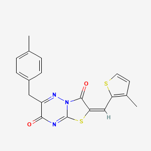 (2E)-6-(4-methylbenzyl)-2-[(3-methylthiophen-2-yl)methylidene]-7H-[1,3]thiazolo[3,2-b][1,2,4]triazine-3,7(2H)-dione