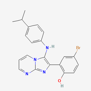 4-Bromo-2-(3-{[4-(propan-2-yl)phenyl]amino}imidazo[1,2-a]pyrimidin-2-yl)phenol