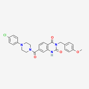 7-(4-(4-chlorophenyl)piperazine-1-carbonyl)-3-(4-methoxybenzyl)quinazoline-2,4(1H,3H)-dione