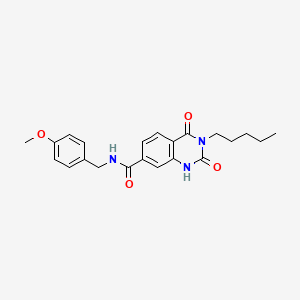 N-(4-methoxybenzyl)-2,4-dioxo-3-pentyl-1,2,3,4-tetrahydroquinazoline-7-carboxamide