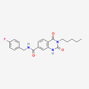 N-(4-fluorobenzyl)-2,4-dioxo-3-pentyl-1,2,3,4-tetrahydroquinazoline-7-carboxamide