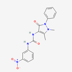 1-(1,5-dimethyl-3-oxo-2-phenyl-2,3-dihydro-1H-pyrazol-4-yl)-3-(3-nitrophenyl)urea