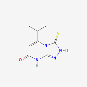 5-(propan-2-yl)-3-thioxo-2,8-dihydro[1,2,4]triazolo[4,3-a]pyrimidin-7(3H)-one