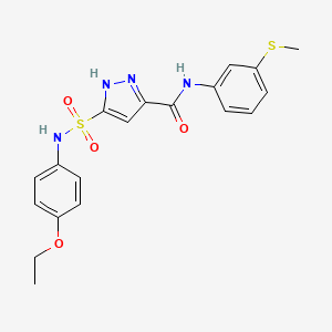 3-[(4-ethoxyphenyl)sulfamoyl]-N-[3-(methylsulfanyl)phenyl]-1H-pyrazole-5-carboxamide