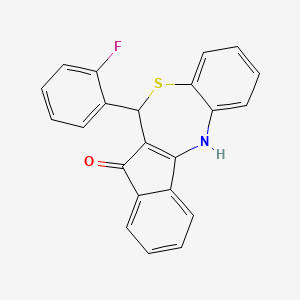 6-(2-fluorophenyl)-6H-benzo[b]indeno[1,2-e][1,4]thiazepin-5-ol